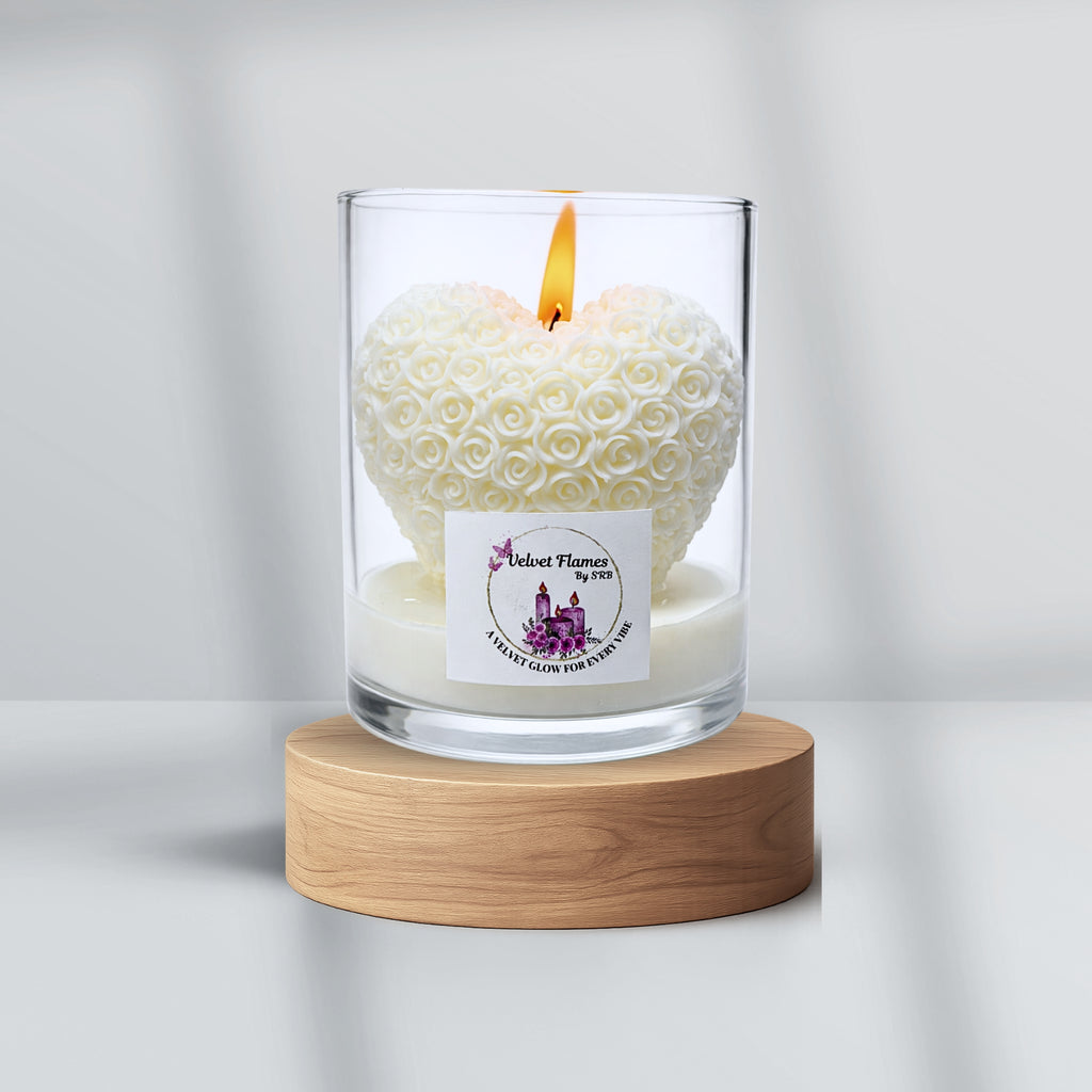 LunaGlow Heart Candle