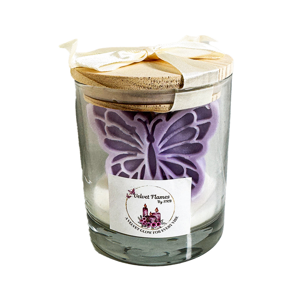 Velvet Butterfly Glow Candle