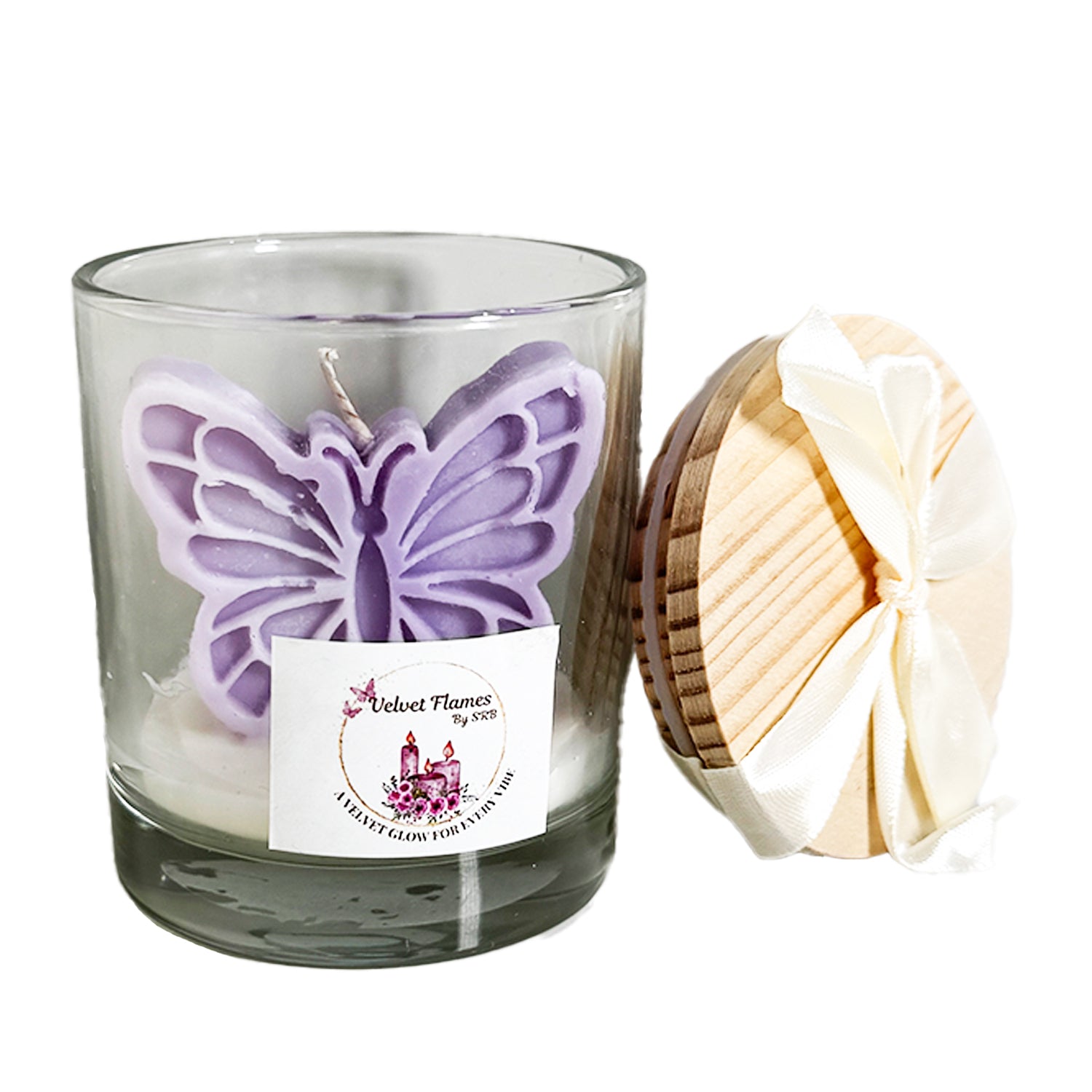 Velvet Butterfly Glow Candle