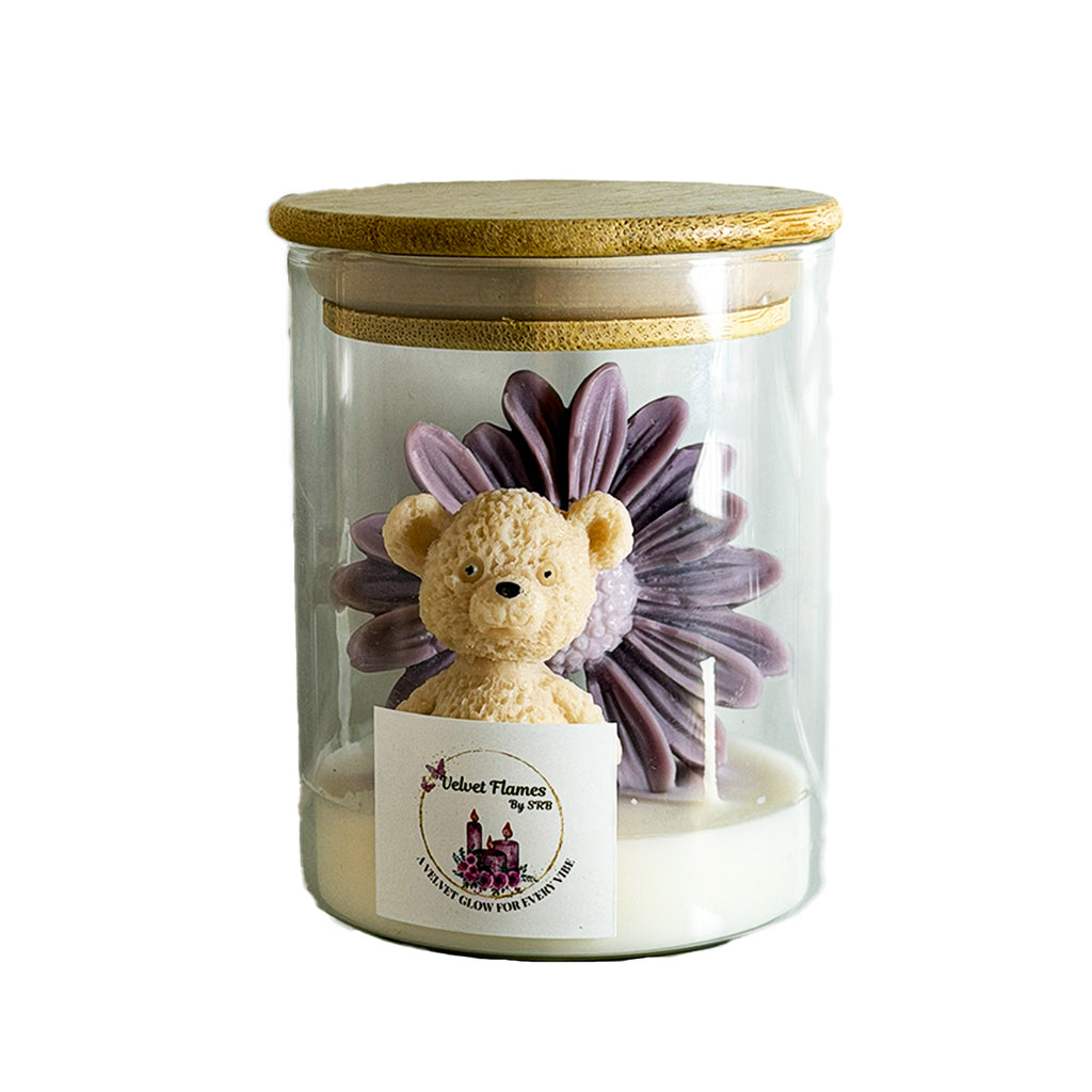 Velvet Teddy Bloom Candle
