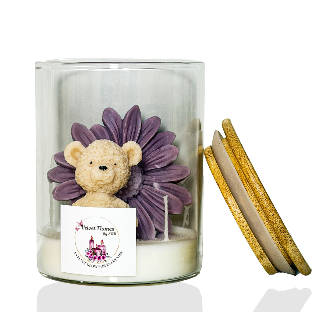 Velvet Teddy Bloom Candle